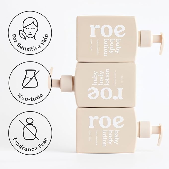 Roe Wellness- Baby Lotion Moisturizer Fragrance-Free | Great For Sensitive Skin Lightweight Moisturizing Lotion | For Babies, Infants, Kids and More