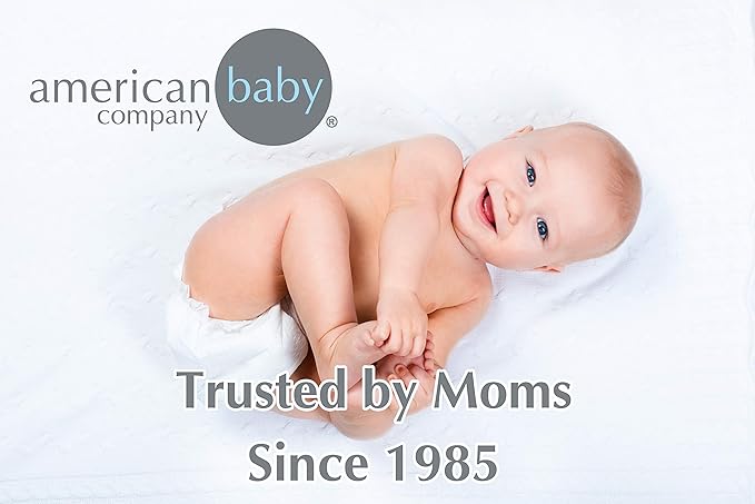 American Baby Company 100% Cotton Thermal Waffle Toddler Cot Blanket (36" x 48"), Soft, Breathable & Stretchy, Blue, for Boys and Girls, Versatile for Nap Time, Preschool and Travel