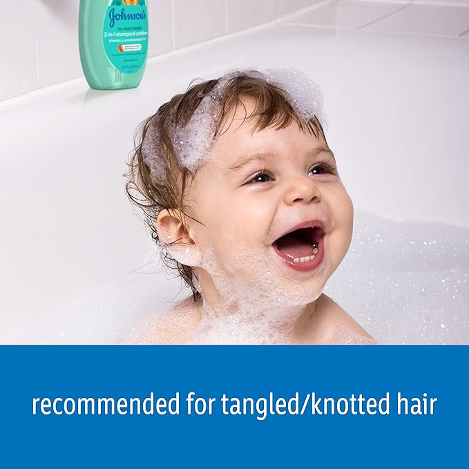 Johnson's 2-in-1 Shampoo & Conditioner, 20.3 fl. oz | Detangling Formula | For Kids | Tear-Free | Hypoallergenic