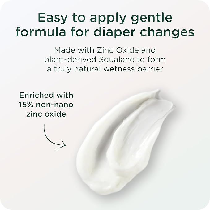 HealthyBaby Our Diaper Cream | Hypoallergenic Zinc Oxide & Squalane Diaper Cream | Fragrance Free, EWG Verified + Non-GMO, 3 oz