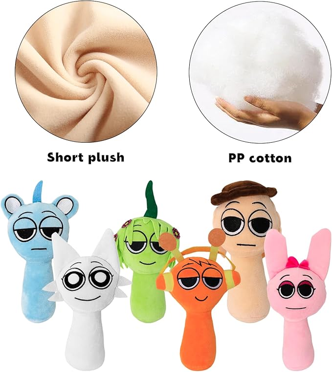 Sprunky Plush,Sprunky Plushies,Soft and Funs Stuffed Toys Dolls for Fans and Friends Christmas Birthday (New-4pc)