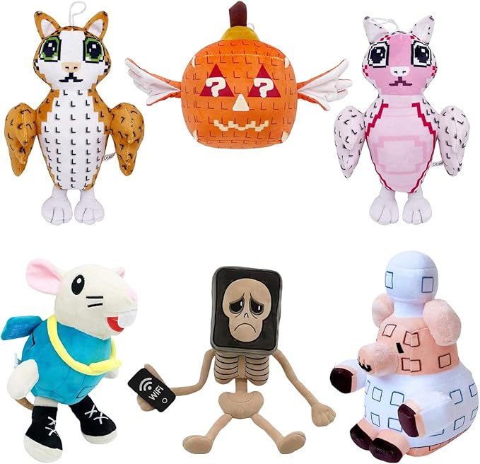 6PCS Steal a Brainrot Plush,Cute Soft Stuffed Animal, Collectible Gift for Game Fans (6PCS#G)
