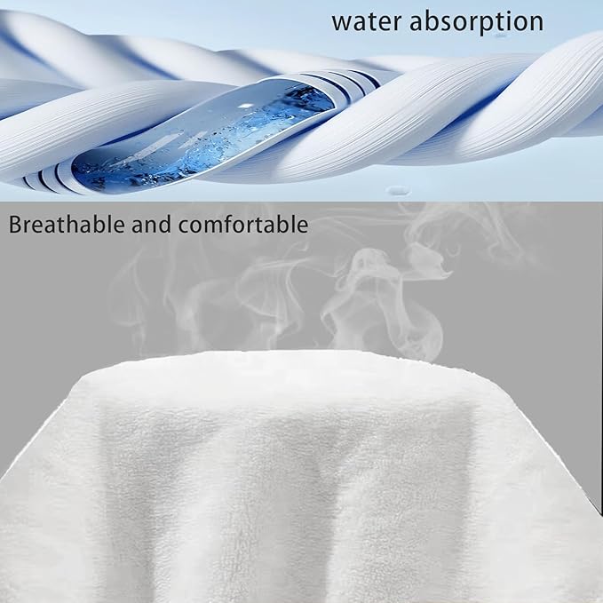 Baby Hooded Bath Towel 31.5"x31.5" Ultra Absorbent Soft Coral Fleece, for Newborn Infant Toddler Up to 3 Years, Unisex Bathrobe Blanket for Boys & Girls 2PCS(White Pink)