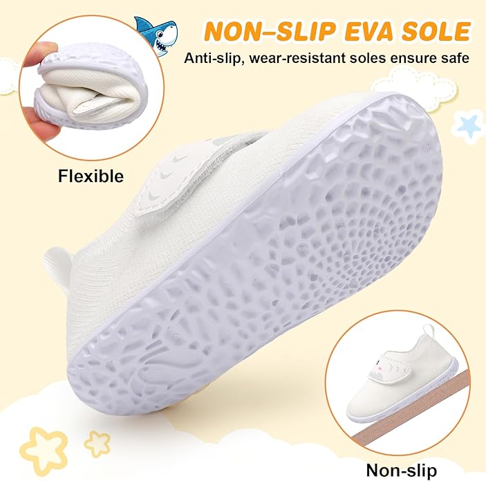 L-RUN Baby Shoes Boys Girls First Walking Shoes Infant Sneakers Toddler Crib Shoes Lightweight Breathable Non-Slip Soles