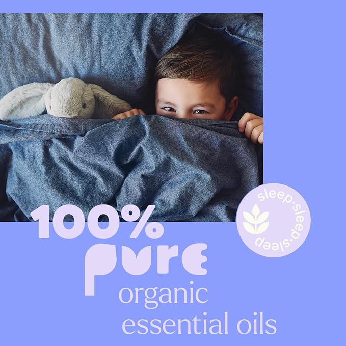 Plant Therapy Kids Organic Nighty Night Essential Oil Blend for Sleep, 10 mL (1/3 oz), 100% Pure, Undiluted, USDA Certified Organic, Encourages a Good Night's Rest