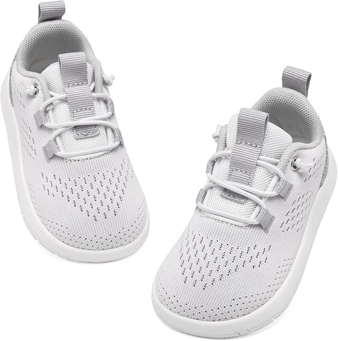 MORENDL Wide Toddler Shoes Baby Walking Shoes Girls Boys Zero Drop Minimalist Sneakers Slip On Tennis Shoe Breathable Naturally Flexible