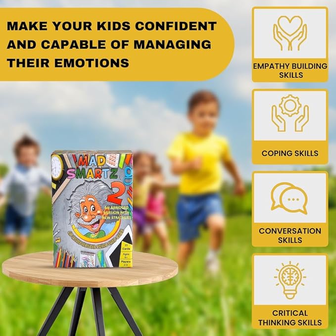 Thought-Spot Mad Smartz 2 Abridged Social Skills & Anger Management Game | SEL Therapy & CBT Tool for Emotional Regulation | for Kids 6+ | Home, School, or Therapy | Autism & ADHD Must-Have
