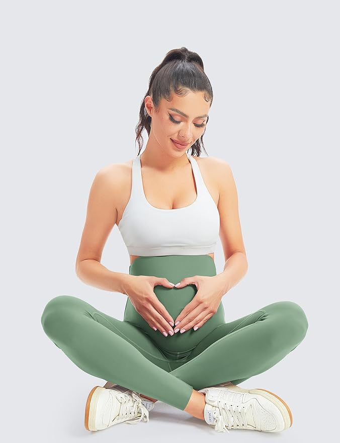 BONVIGOR Women's Maternity Leggings Over The Belly Bump Workout Full Length Leggings Running Active Yoga Pants
