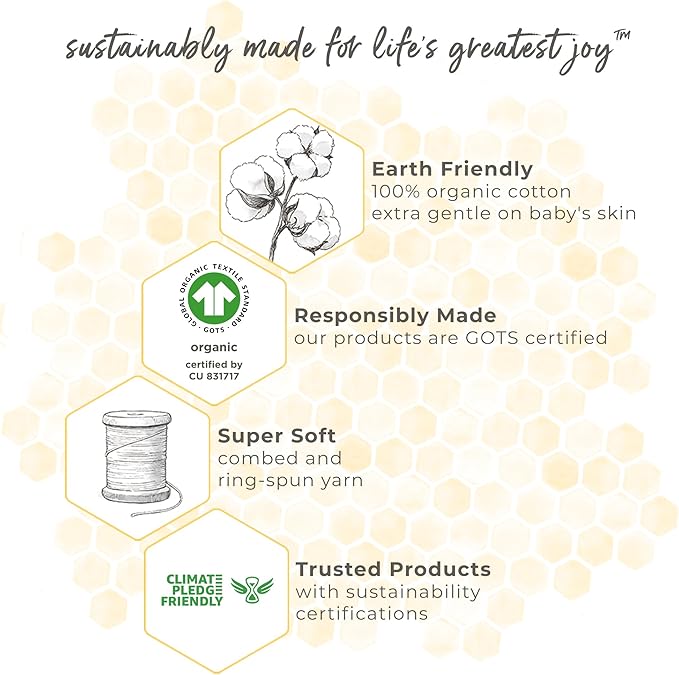 Burt's Bees Baby Baby Girls' Ankle Socks with Non-Slip Grips (6-Pack)