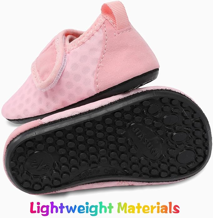 JIASUQI Baby Boys and Girls Barefoot Swim Water Skin Shoes Aqua Socks for Beach Swim Pool