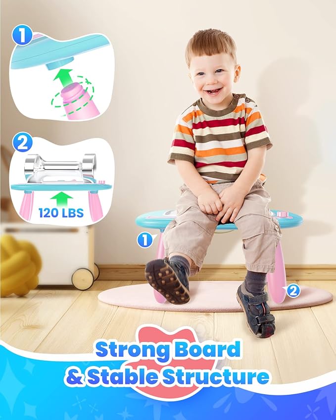 Magnetic Drawing Board, Toddler Girl Toy for 1-3 Year Old, Doodle Board Pad Learning and Educational Kids Toy for 1 2 3 Year Old Baby Birthday - Mint Blue