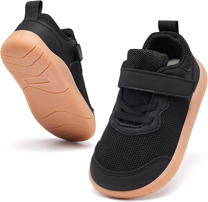 Wide Toe Box Toddler Shoes Baby First Walking Shoe Boys Girls Non-Slip Zero Drop Minimalist Tennis Sneakers