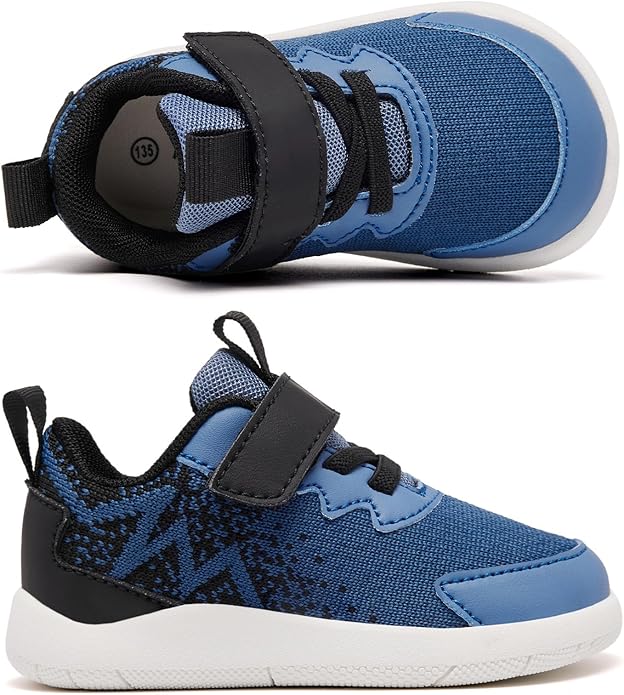 MORENDL Wide Toddler Shoes Baby Walking Shoes Boys & Girls Barefoot Sneakers Zero Drop Comfort Tennis Running Outdoor Activities