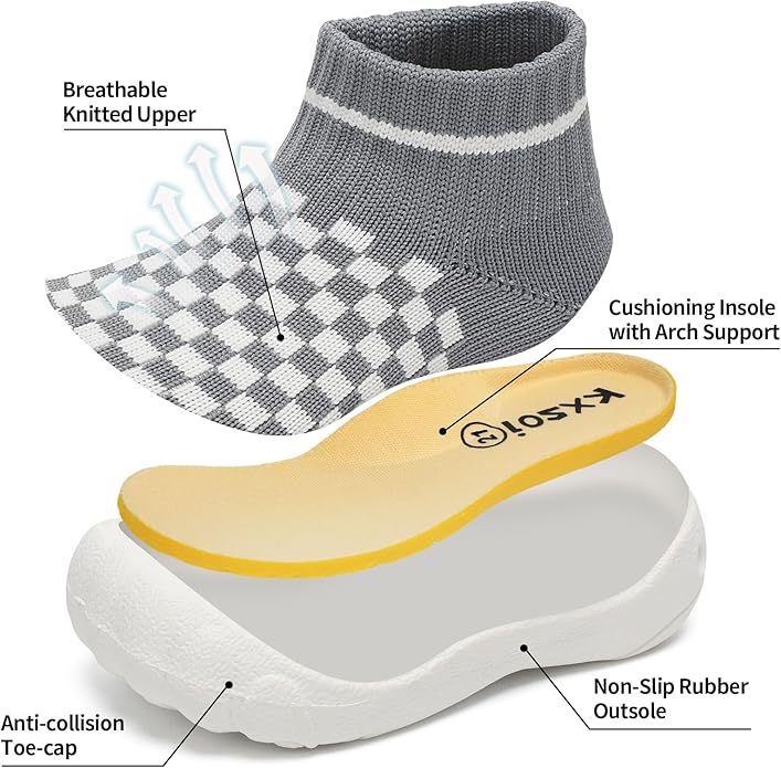 Baby Sock Shoes Breathable First Walking Shoes for Baby Girl Boy 6-24 Months Ultra-Light Infant Slippers Toddler Sneakers