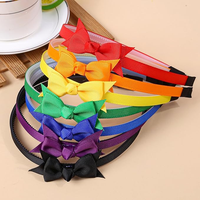 XIMA Baby Girls Headbands with Bows,Cute Ribbon Hair Bows Head Band for Teens Toddlers Kids Children Pack of 15-B