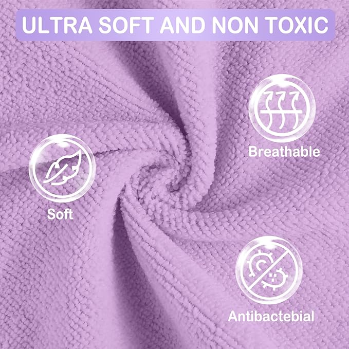 Baby Washcloths, 24Pack Baby Wash Cloths Extra Soft & Ultra Absorbent, Baby Towels and Washcloths Face Towels for Unisex Boys Girls Body, Washclothes Gentle on Sensitive Skin, 9x9 Rainbow Unicorn