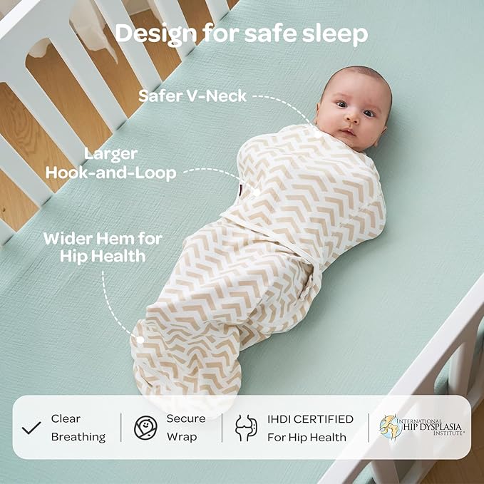 Momcozy Swaddles for Newborns, Quiet Fastener Suitable for Infant 0-3 Months, New-Parent-Friendly Swaddle Sack, Reduce Startle Reflex, Newborn Boys Girls Registry Essentials, 2-Pack, Wonder