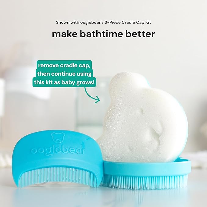 oogiebear Cradle Cap Sponge Replacement Set - Gentle & Effective Baby Scalp Care, Soft Sponge Refills for Cradle Cap Brush, 0+ Months, 6-Pack