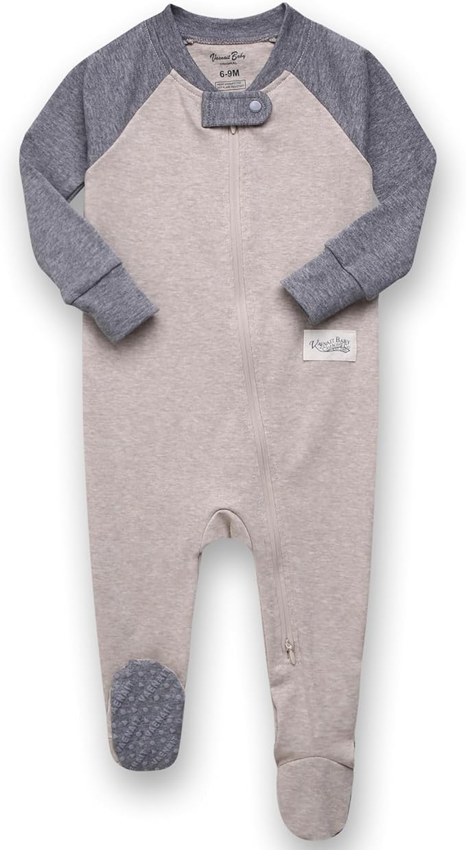 VAENAIT BABY Infant Toddler Boys Girls Modal Cotton Footed Pajamas One-Piece Romper Sleep and Play 0M-2T