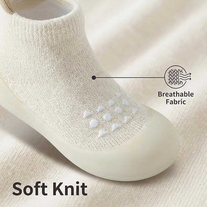 Baby Sock Shoes Toddler Walking Shoes Infant Non-Slip Slippers with Soft Rubber Sole Baby Boys Girls Sneakers