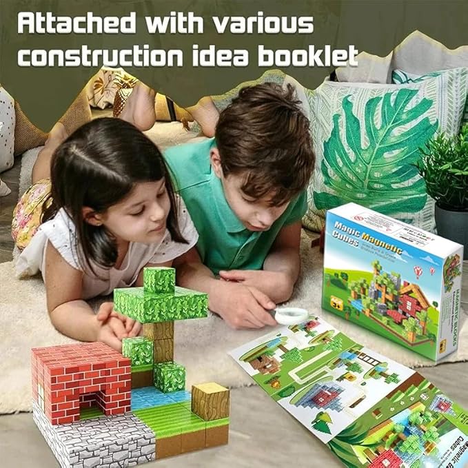 Magnetic blocks-100pcs,Building Cube,Size 0.8 inches/2cm, Constructions Toys for Boys & Girls Age 3-4, 5 6 7 8 9 10