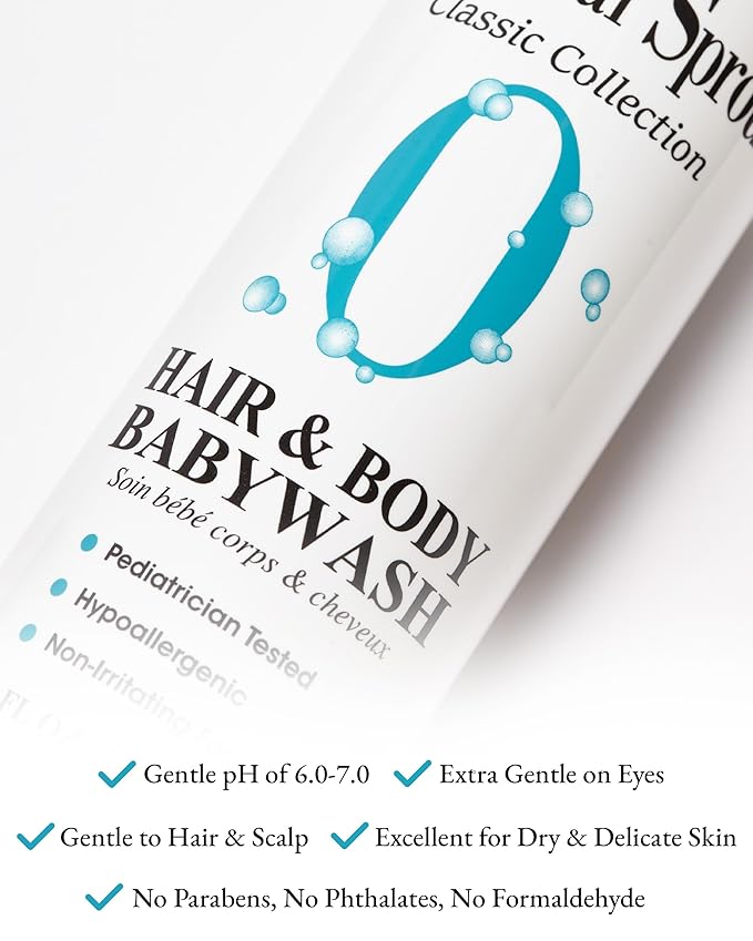Original Sprout Hair and Body Baby Wash. Organic Vegan Baby Shampoo and Body Wash for Sensitive Skin. 12 ounce (Packaging May Vary)