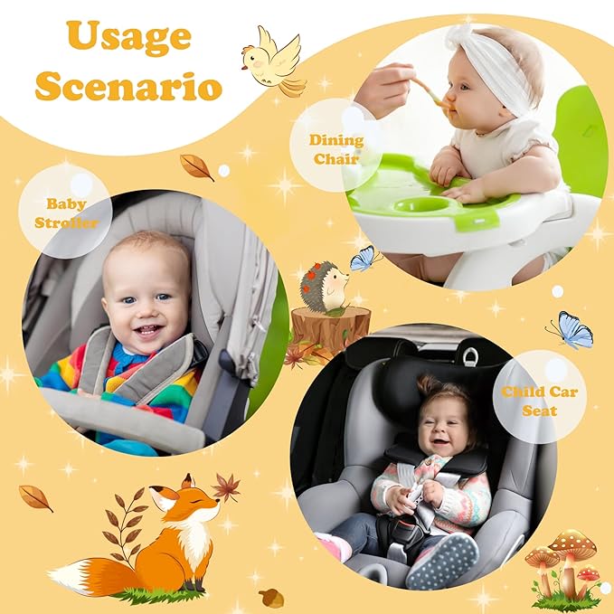 Babenest Car Seat Potty Protector Cover -Waterproof Carseat Training Liner for Baby &Toddler Shower Gift, Dry Piddle Pee Pad with Fun Designs for Strollers & Infant Car Seats (2pcs Yellow)