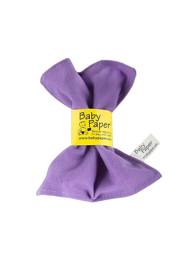 Original Baby Paper - Crinkle Teether and Sensory Toy for Babies and Infants | Lilac | Non-Toxic, Washable | Great for Baby Showers