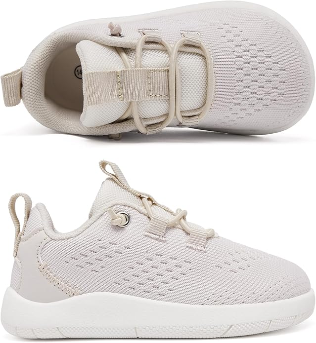 MORENDL Wide Toddler Shoes Baby Walking Shoes Girls Boys Zero Drop Minimalist Sneakers Slip On Tennis Shoe Breathable Naturally Flexible