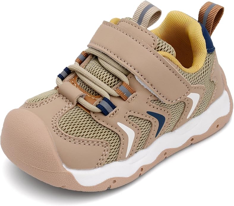 Baby Boy Girl First Walking Shoes Wide Toe Toddler Sneakers Breathable Non Slip Infant Barefoot Shoes 6 12 18 24 Months