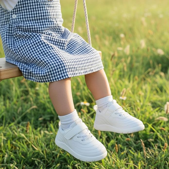 MORENDL Wide Toddler Shoes Baby Walking Shoes Boys & Girls Barefoot Sneakers Zero Drop Comfort Tennis Running Outdoor Activities