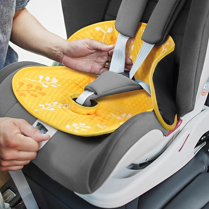 INFANZIA Dry Seat, Car Seat Protector Waterproof Carseat Liner Potty Training Toddlers, Baby and Infants, Piddle Pad for Carseats Strollers (Yellow, 2 Packs)