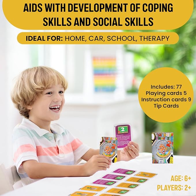 Thought-Spot Mad Smartz 2 Abridged Social Skills & Anger Management Game | SEL Therapy & CBT Tool for Emotional Regulation | for Kids 6+ | Home, School, or Therapy | Autism & ADHD Must-Have