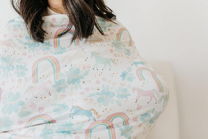 Whimsy Copper Pearl Multi-Use Cover: Car Seat, Nursing, Stroller - Stretchy Fabric, All-Season, Stylish Designs, Easy Access for Moms