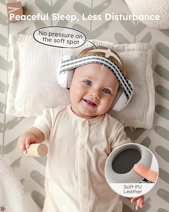 Yoofoss Baby Ear Muffs Noise Protection for Infant and Babies Up to 36 Months - Noise Cancelling Headphones for Ear Protection, Sleep, Travel Baby Essentials
