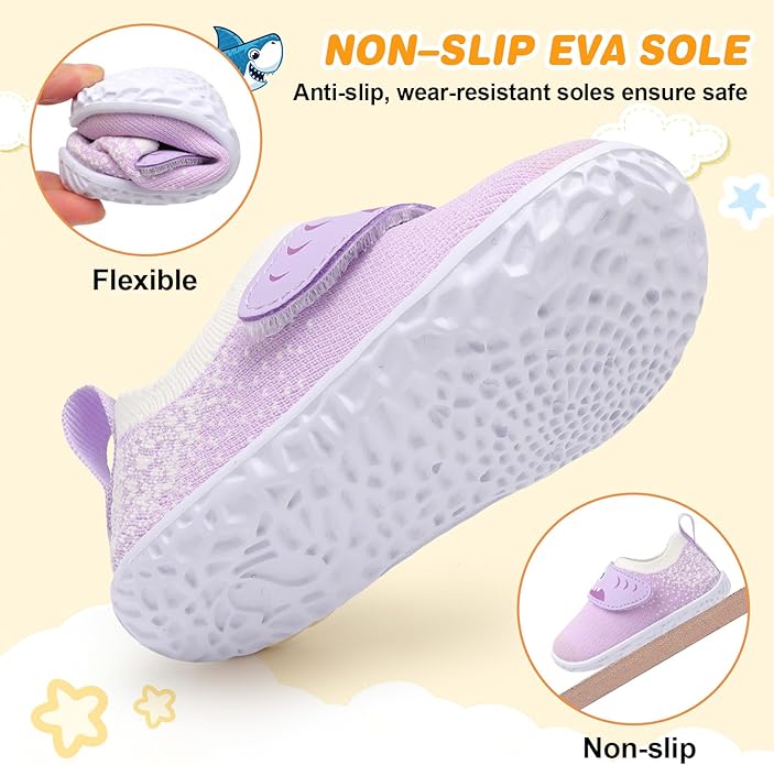 L-RUN Baby Shoes Boys Girls First Walking Shoes Infant Sneakers Toddler Crib Shoes Lightweight Breathable Non-Slip Soles