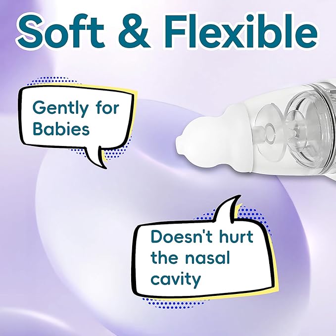 Compatible with Grownsy / Watolt / LittleTora / HEYVALUE / Cocobela / HailiCare / MOMIDEAL / KIDIRA / TEQIN Baby Nasal Aspirator Replacement Tips (3 Packs)