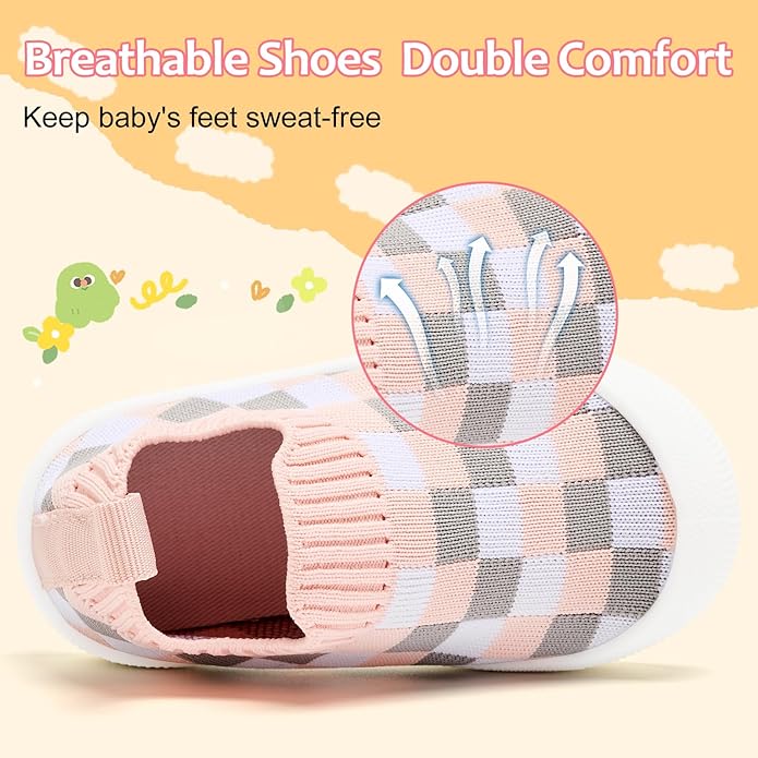 VIFUUR Baby Shoes Girls Boys Toddler Sneakers Non-Slip First Walkers Shoes for Babies 6 9 12 18 24 Months