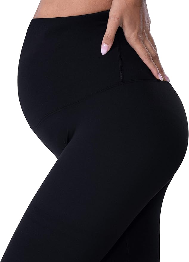 POSHDIVAH Women's Maternity Leggings Over The Belly Pregnancy Yoga Pants Active Wear Workout Leggings