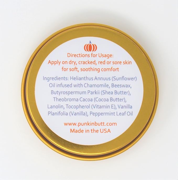 Punkin Butt Baby Weather Balm | Soothes and Protects Chapped Face Skin and Lips | Soft Vanilla Scent | 2 oz