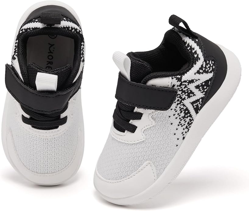 MORENDL Wide Toddler Shoes Baby Walking Shoes Boys & Girls Barefoot Sneakers Zero Drop Comfort Tennis Running Outdoor Activities