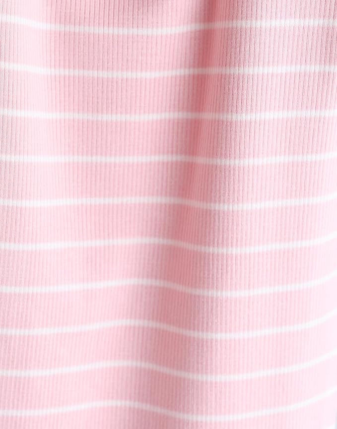 moimoln Stripe Pajamas Set 12M-8Y Ribbed Unisex Baby & Toddler, Soft Viscose, Snug-Fit, Everyday Sleepwear