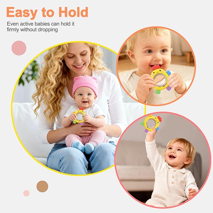 Baby Teething Toy Silicone Teething Toys Bath Toy for Babies 0-6 Months Chick Baby Chew for Sucking Needs