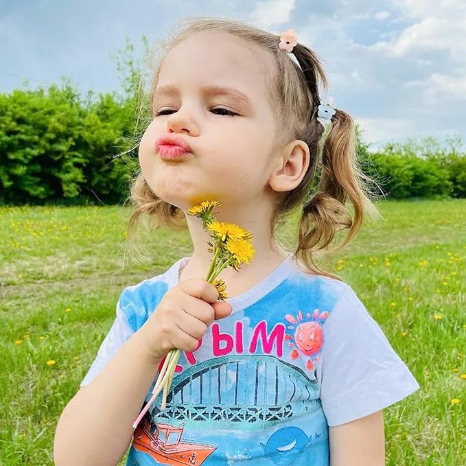 48Pcs Small Hair Claw Clips, Mini Hair Clips No-Slip Grip Jaw Clips Mix Colored Flower Hair Accessories for Women Girls