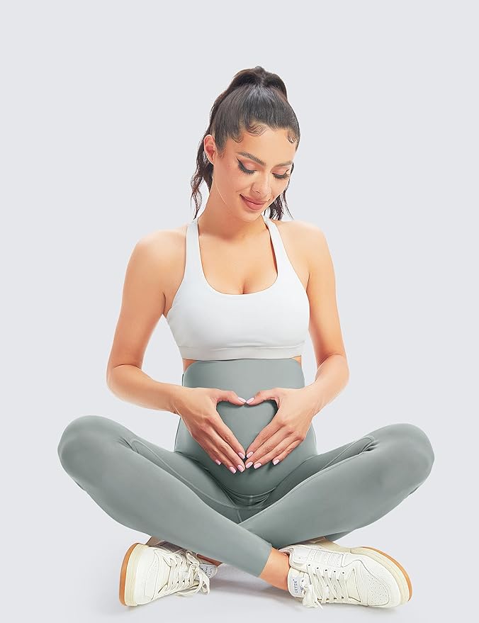 BONVIGOR Women's Maternity Leggings Over The Belly Bump Workout Full Length Leggings Running Active Yoga Pants