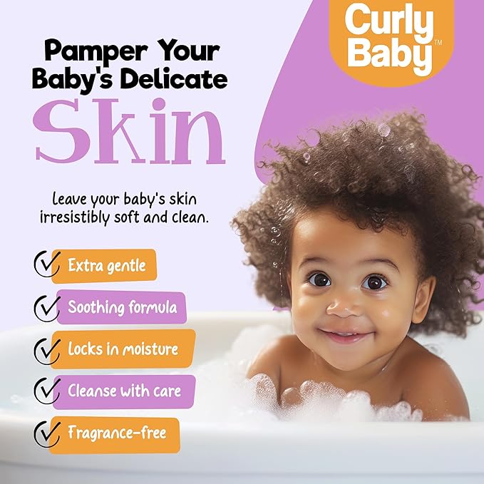 Baby Body Wash – Fragrance-Free, Gentle Moisturizing Cleanser for Sensitive Skin – Baby Bath Essentials, Hypoallergenic, Tear-Free, Skin Care for Kids, Leaves Skin Soft & Hydrated – 16oz