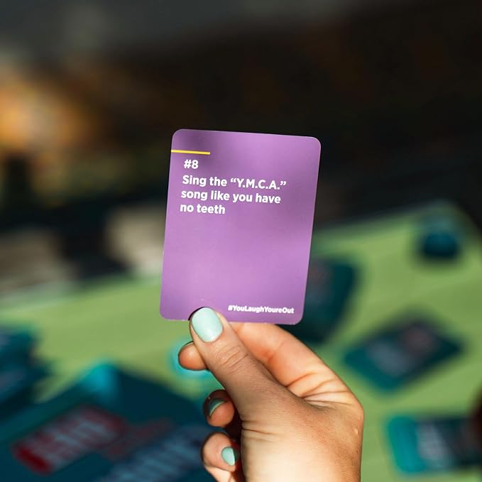 DSS Games You Laugh You're Out Game | Family Card Game for Adults, Kids & Teens | 125 Prompt Fun Cards for Game Nights & Parties Ages 14+
