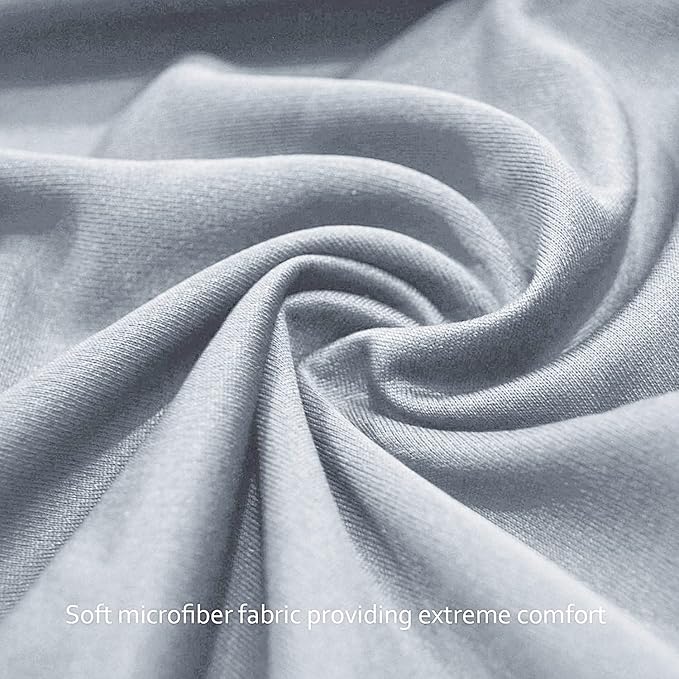 Biloban Pack and Play Sheets Fitted, 2 Pack Pack and Play Sheet Fits for Graco Pack n Play Mattress, Neutral Playard Sheets for Baby Boys and Girl, Light Grey & Navy