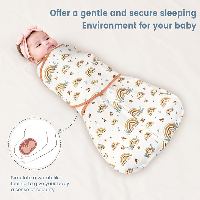 ZIGJOY Baby Swaddle Sleep Sack, 1.0 TOG Sleep Sack Swaddles for Newborns & infant 6-12 Months 100% Cotton Baby Wearable Blanket for Newborn Registry Essentials