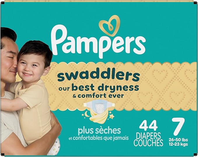 Pampers Baby Diapers - Swaddlers - Size 7, 44 Count, Ultra Absorbent Disposable Infant Diaper